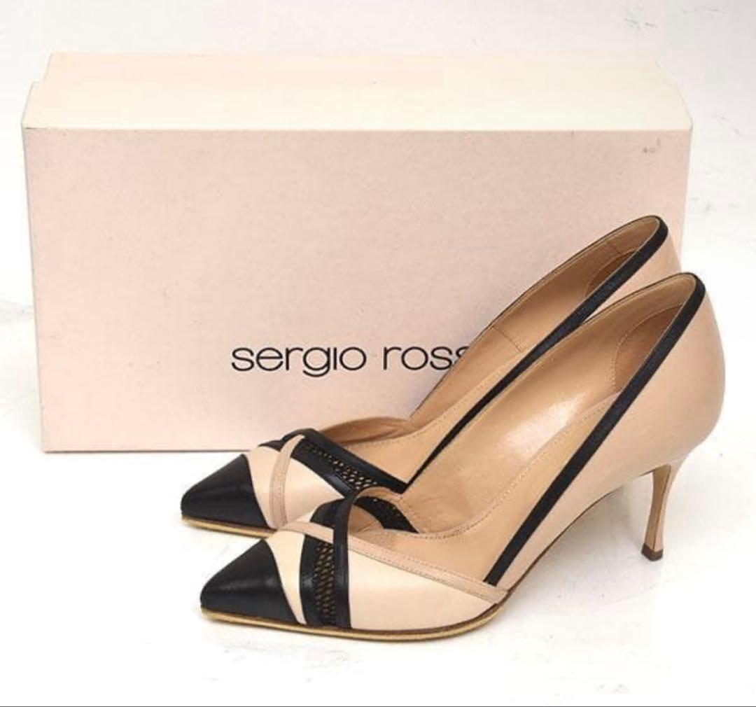 新品❤️セルジオロッシ クロス パンプス 35.5(約22.5)