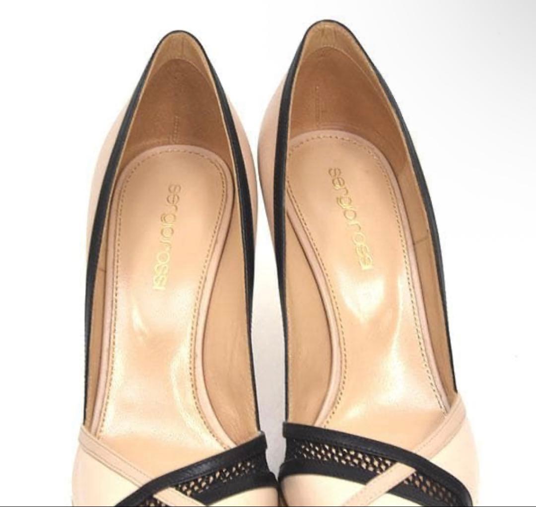 新品❤️セルジオロッシ クロス パンプス 35.5(約22.5)