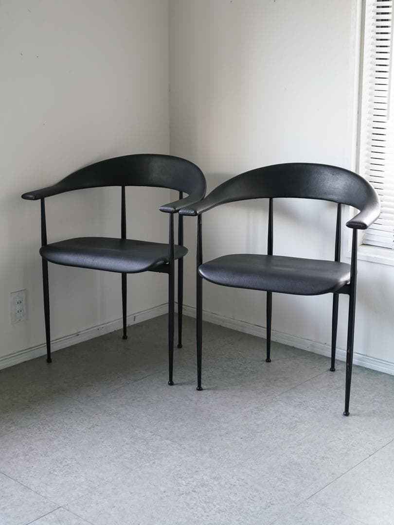 【mos】80's イタリア \"Fasem社\" アームチェア ポストモダン