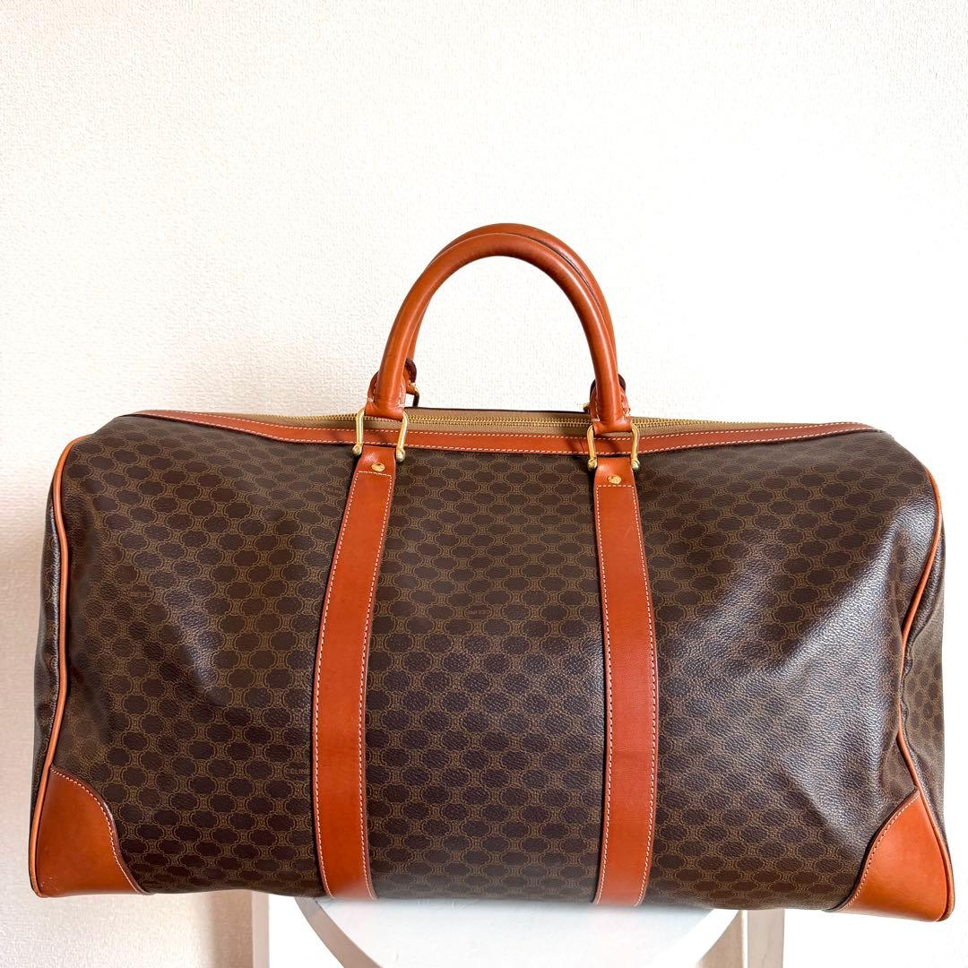 ✨美品✨　 セリーヌ　ボストンバッグ　マカダム柄　レザー