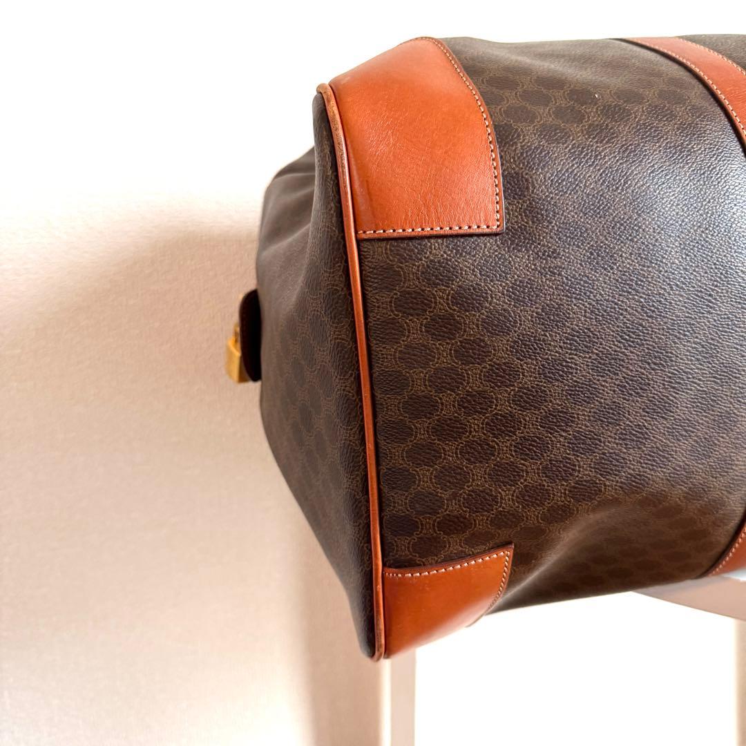 ✨美品✨　 セリーヌ　ボストンバッグ　マカダム柄　レザー