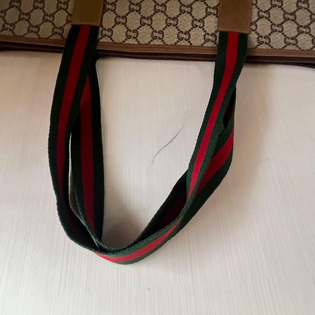 オールドグッチ トートバッグ シェリーライン GGプラス 大容量