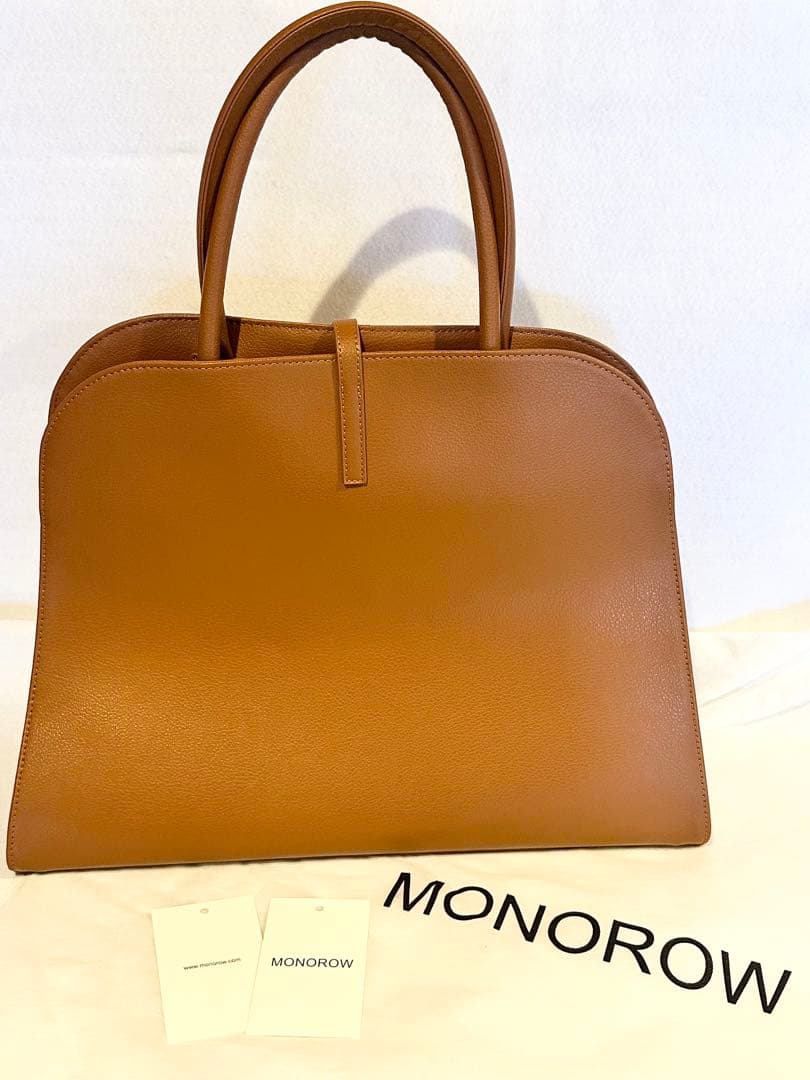 《値下げ》【新品未使用】MONOROWBLANCLARGEモノロウバッグキャメル