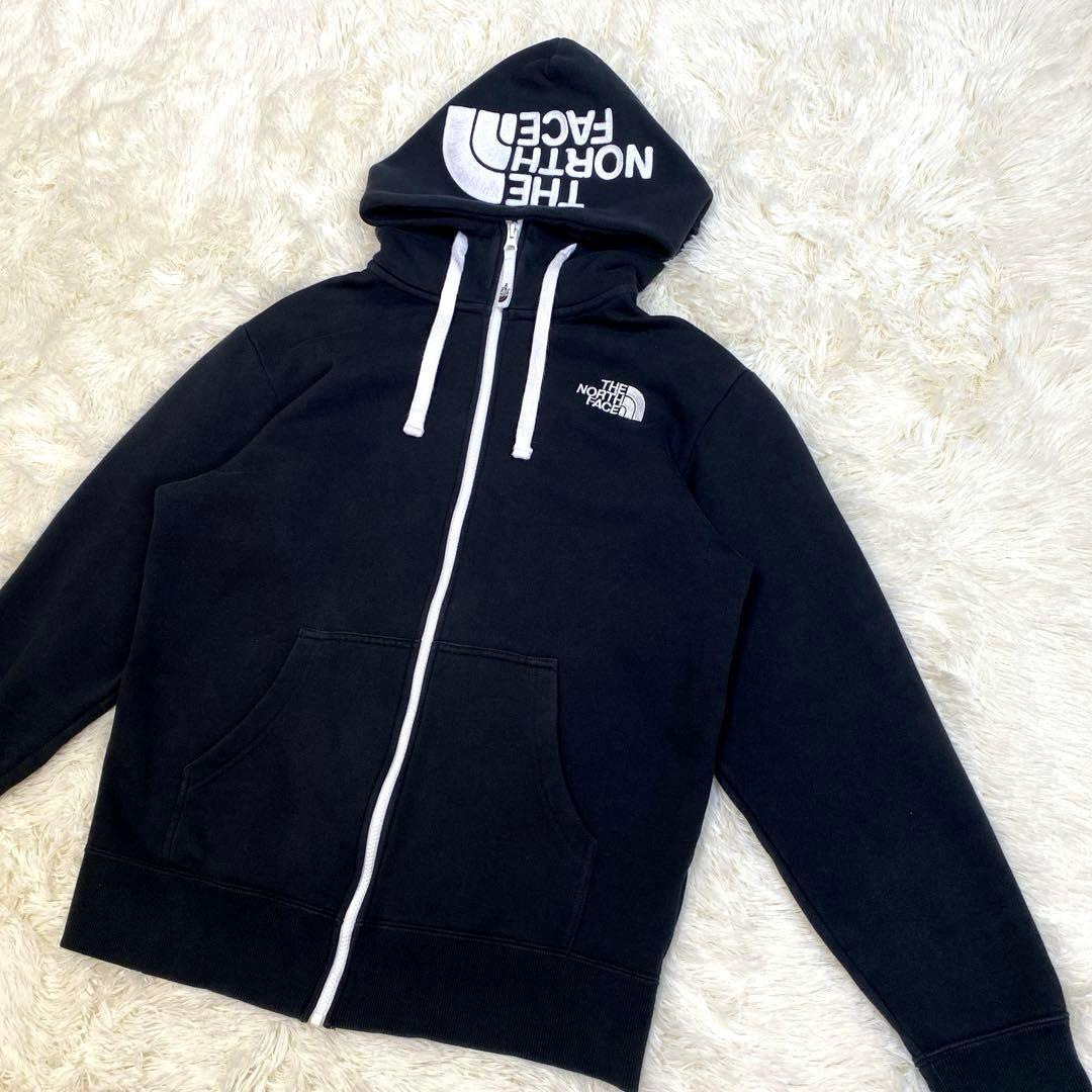 ✨良品✨ノースフェイス パーカー M ブラック リアビューフルジップフーディ