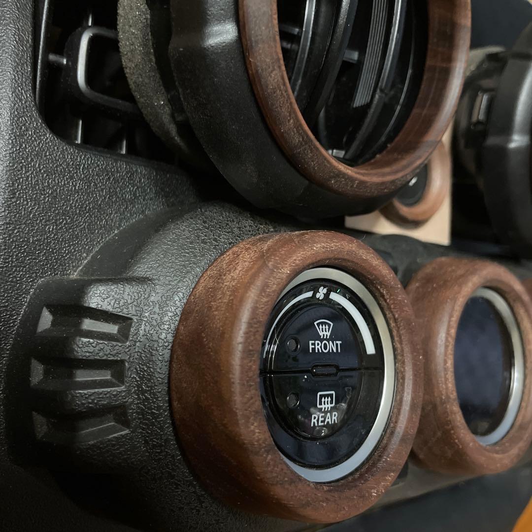 Kitken様用JB64ウォルナット製エアコン、スタート、サイドルーバーのリング