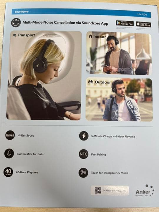 ANKER Soundcore Life Q30 A3028031 ネイビー