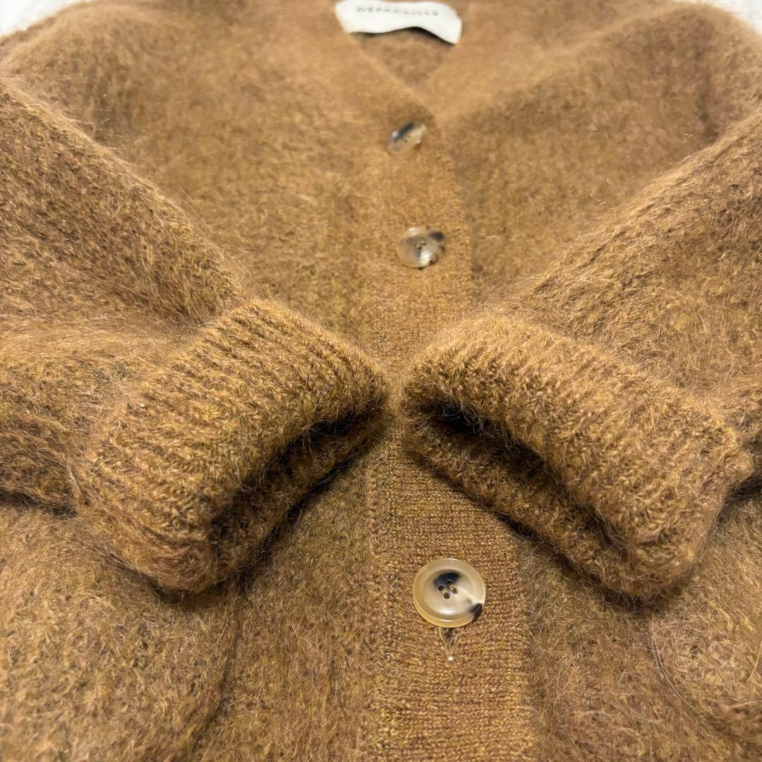 【美品】DEPAREILLE デパリエ アルパカモヘヤカーディガン ブラウン