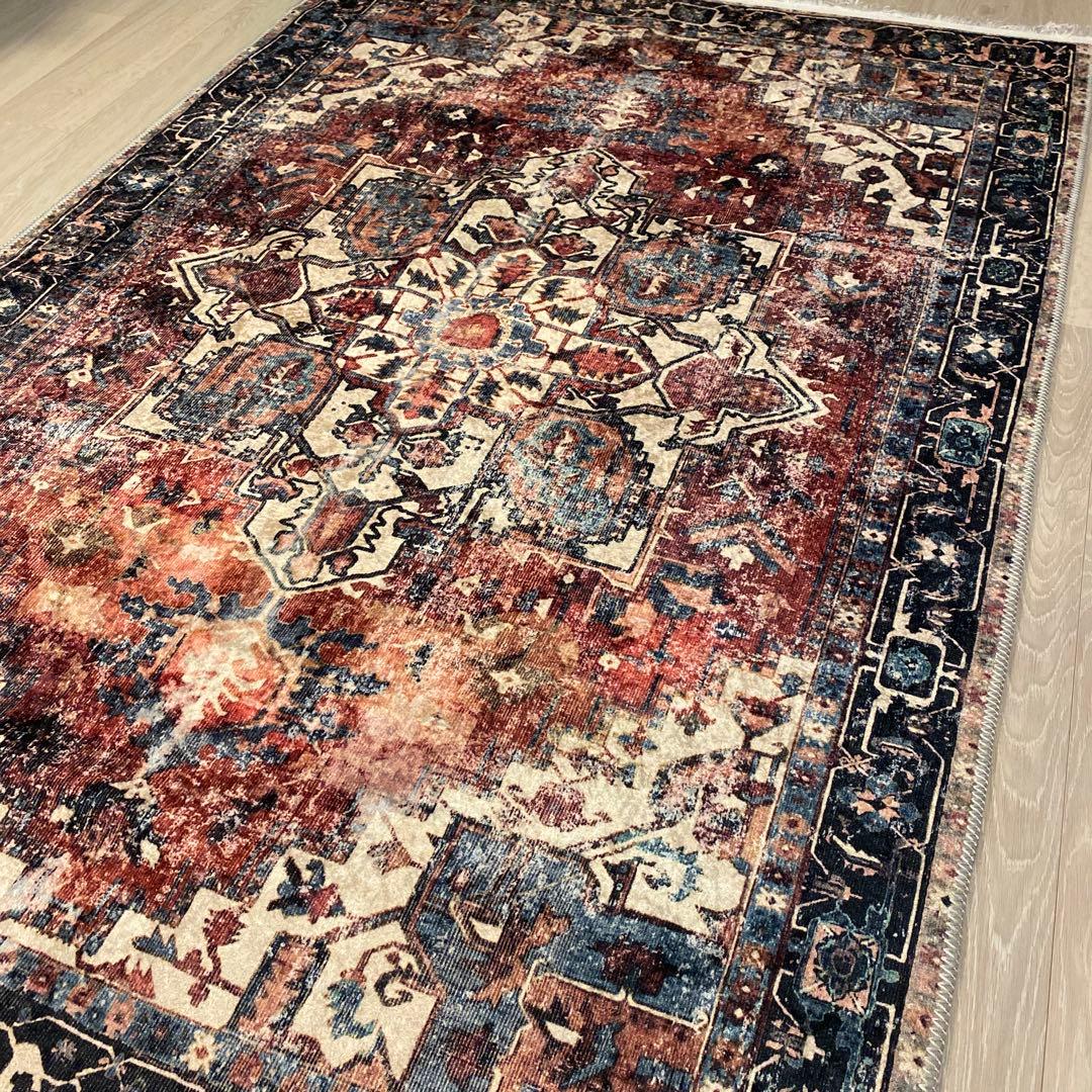 トルコのカーペット 120*180 オーバーダイ ヴィンテージデザインラグ