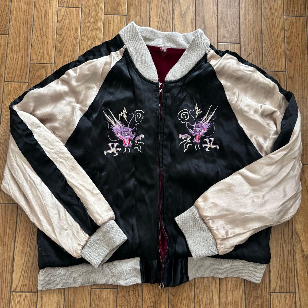 k*)様 [国旗&舞妓]vintageスカジャン 裏別珍 38度線❗️