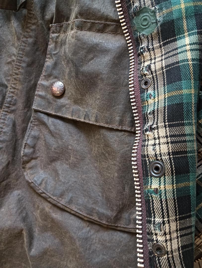 雰囲気抜群　Barbour　２ワラント　 solwayzipper　８０’ｓ