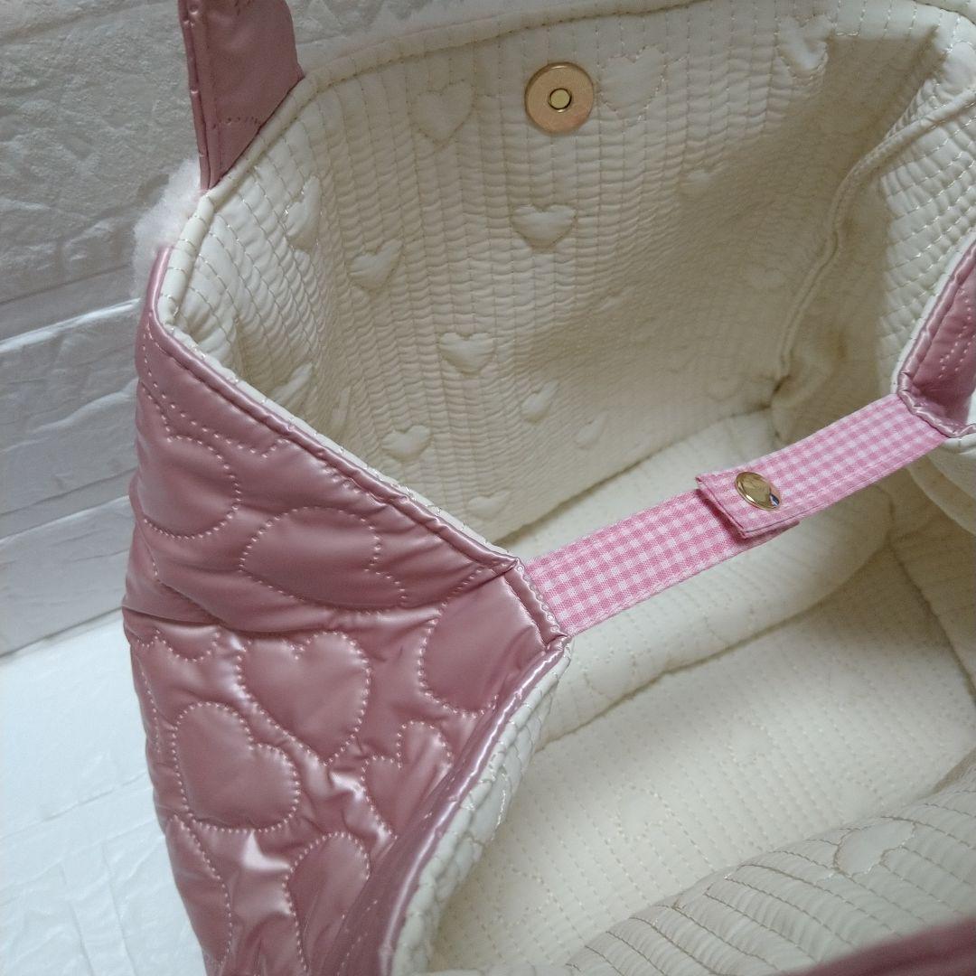 ね*ふ様 コヤンイサムチョン☆スクエアトートバッグ　もこもこボア＆メタルハート