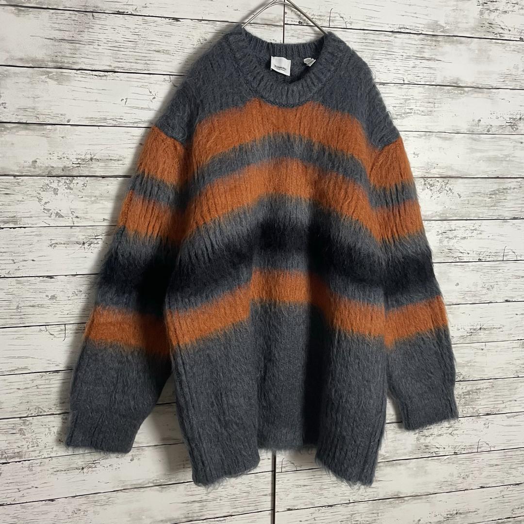 【即完売注意】 バーバリーロンドン モヘア パネルボーダー ニット セーター