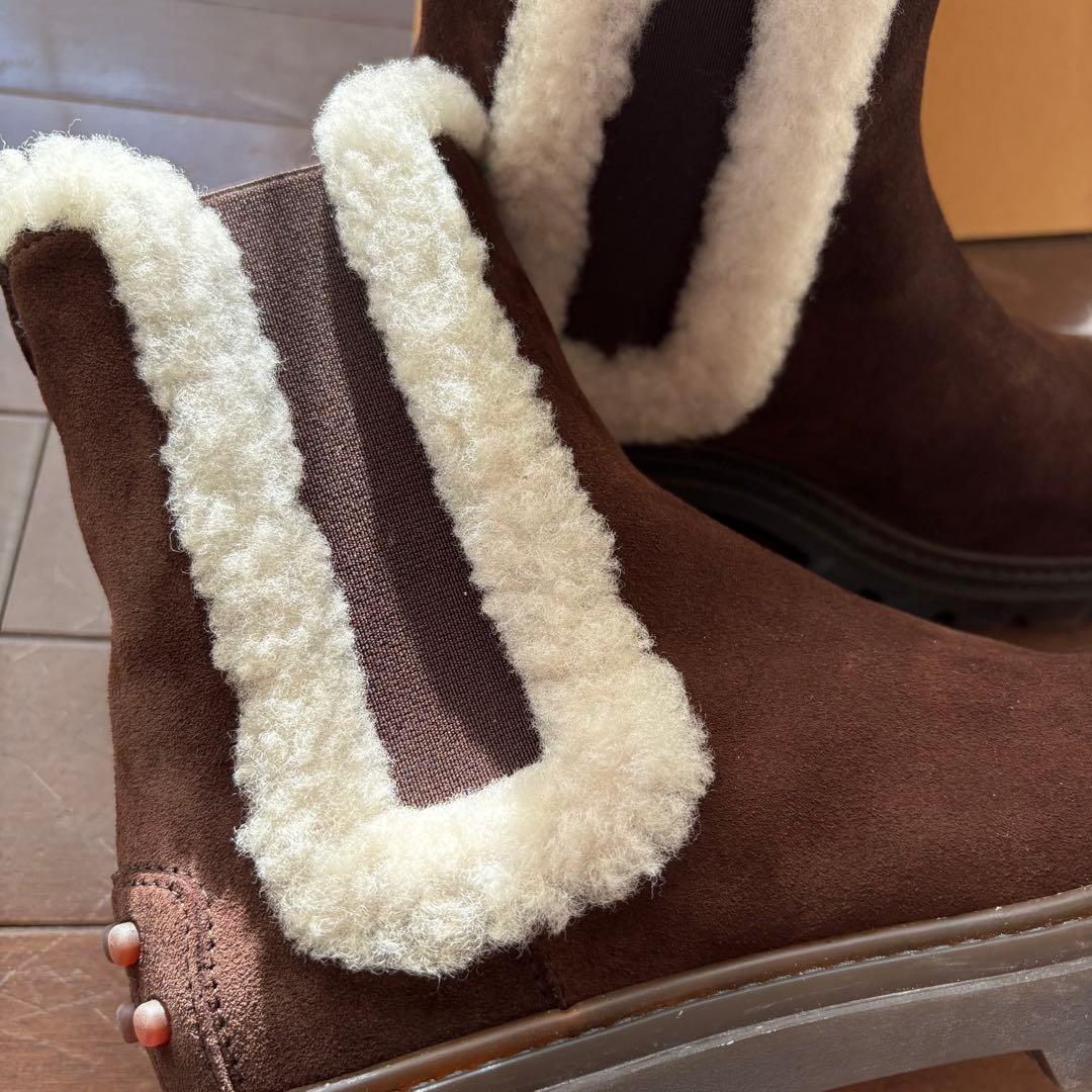 m*1様 【新品】TOD'S ムートン サイドゴア トッズ ブーツ 37