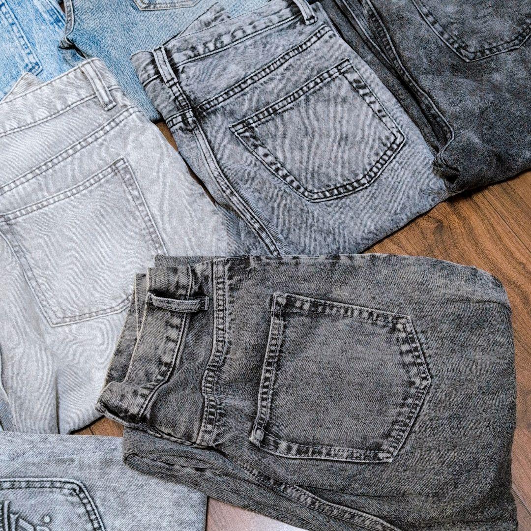 ケミカルウォッシュデニムパンツ まとめ売り22本 リメイク素材 ハンドメイド