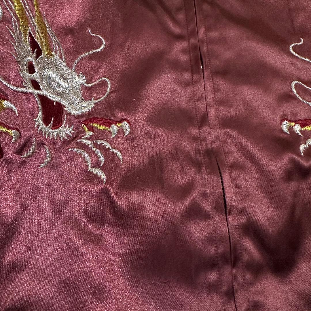 専用★5L 大きいサイズ‼️ 星姫　スカジャン　鷹　龍　ドラゴン　レッド　キルティ