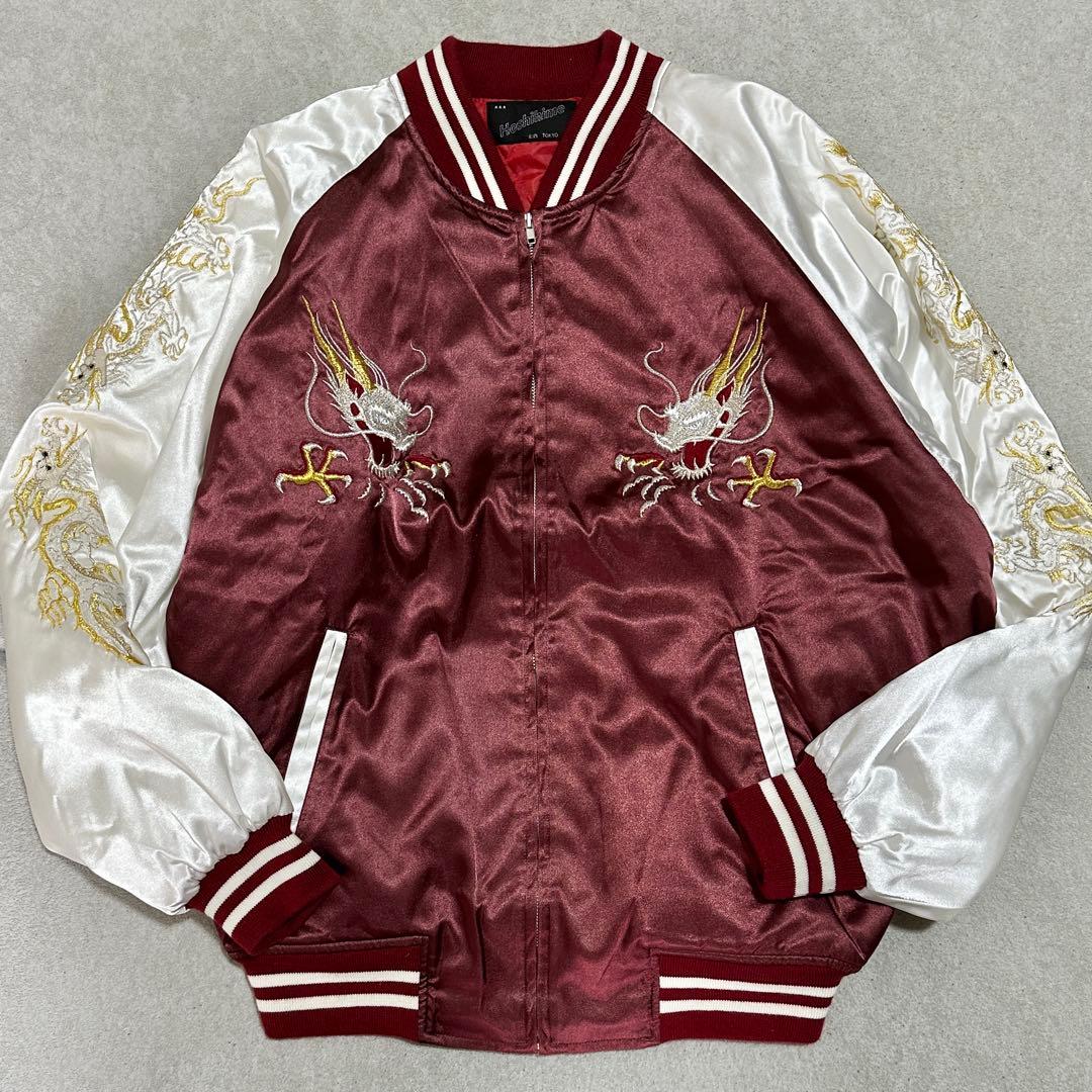 専用★5L 大きいサイズ‼️ 星姫　スカジャン　鷹　龍　ドラゴン　レッド　キルティ
