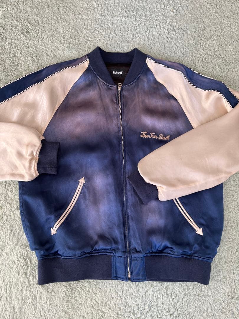 Schott スカジャン Lサイズ 日本地図刺繍　ショット