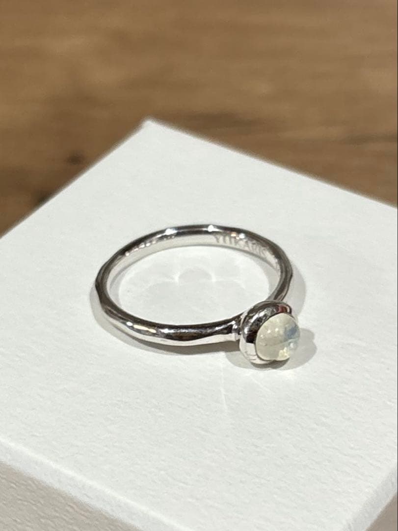 yukaris 水滴一粒 stone ring.◎ムーンストーン 15号