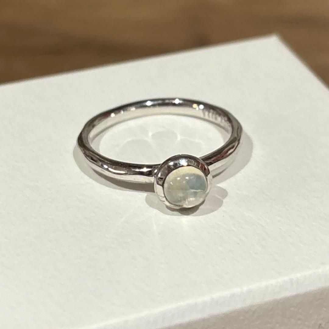 yukaris 水滴一粒 stone ring.◎ムーンストーン 15号