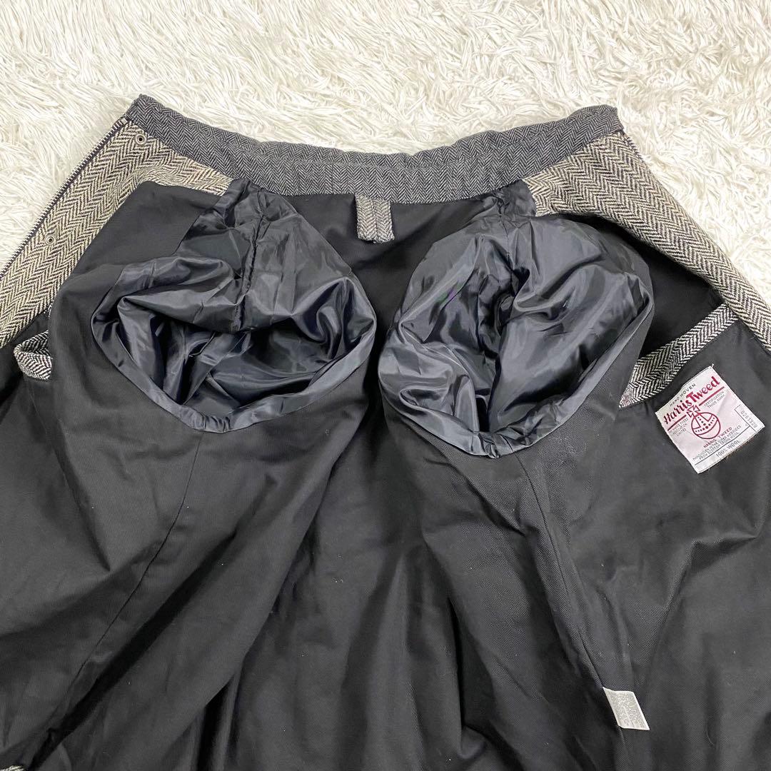 希少✨2XL相当 ハリスツイード クレイジーパターンヘリンボーン ブルゾン
