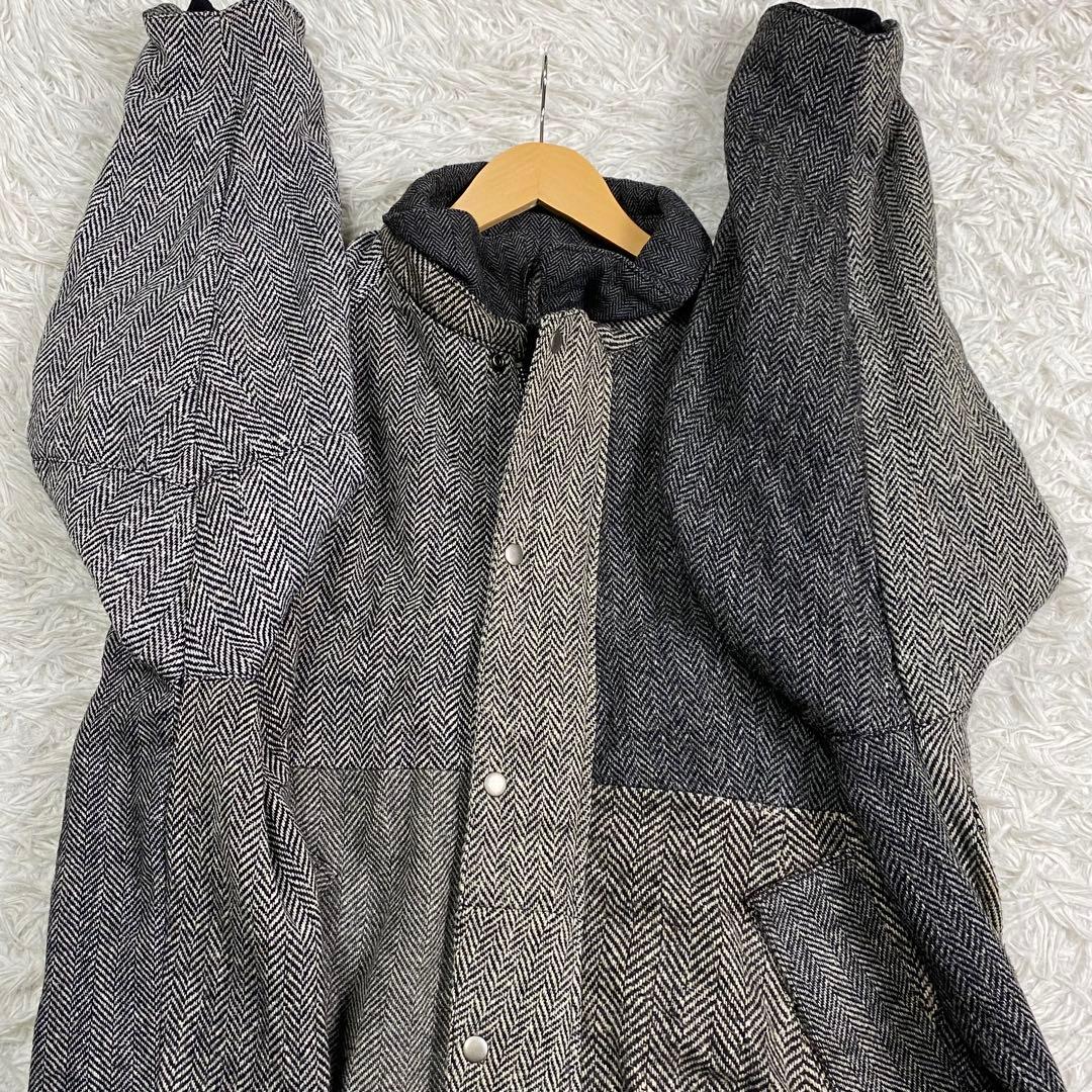 希少✨2XL相当 ハリスツイード クレイジーパターンヘリンボーン ブルゾン