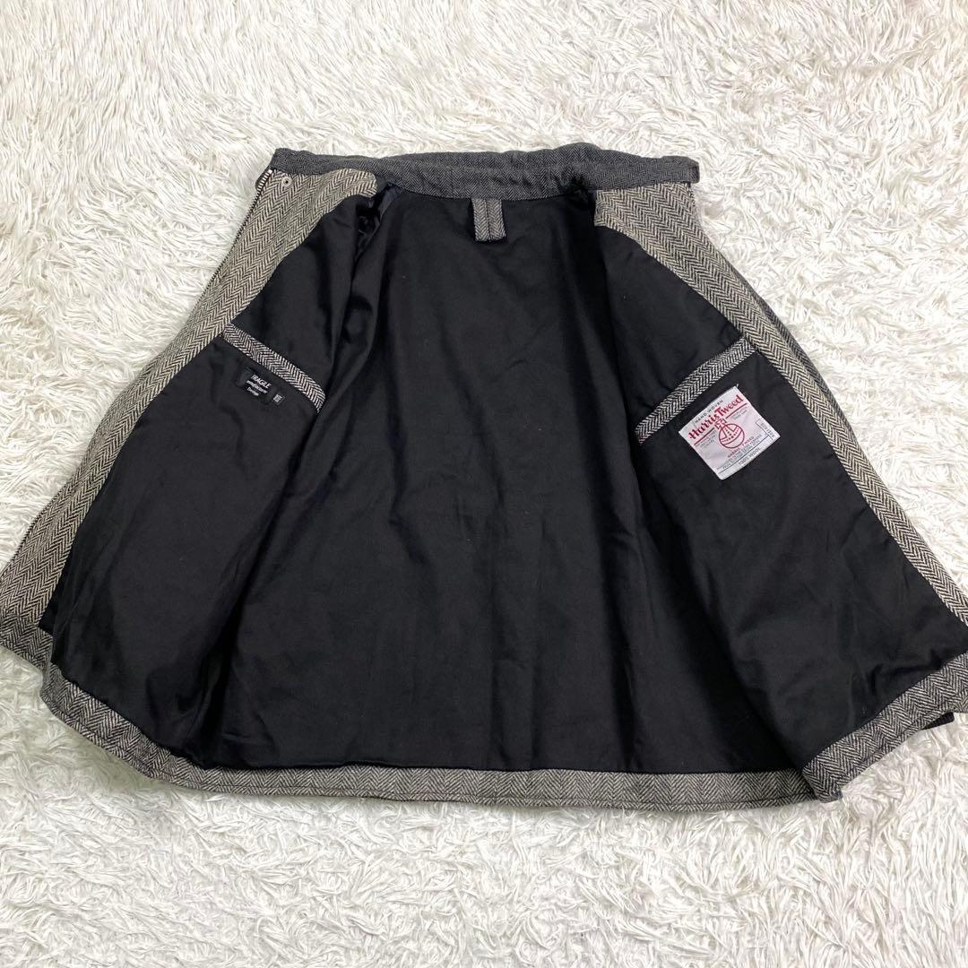 希少✨2XL相当 ハリスツイード クレイジーパターンヘリンボーン ブルゾン