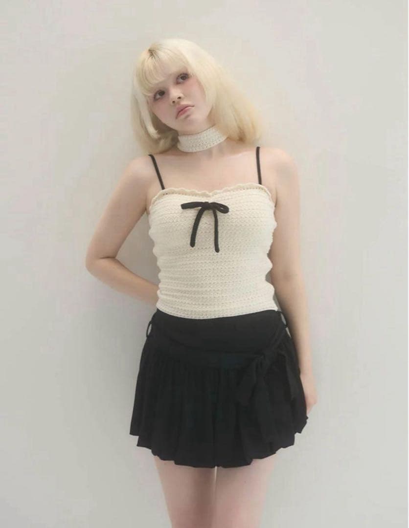 トップス andmary Sui ribbon tops ivory