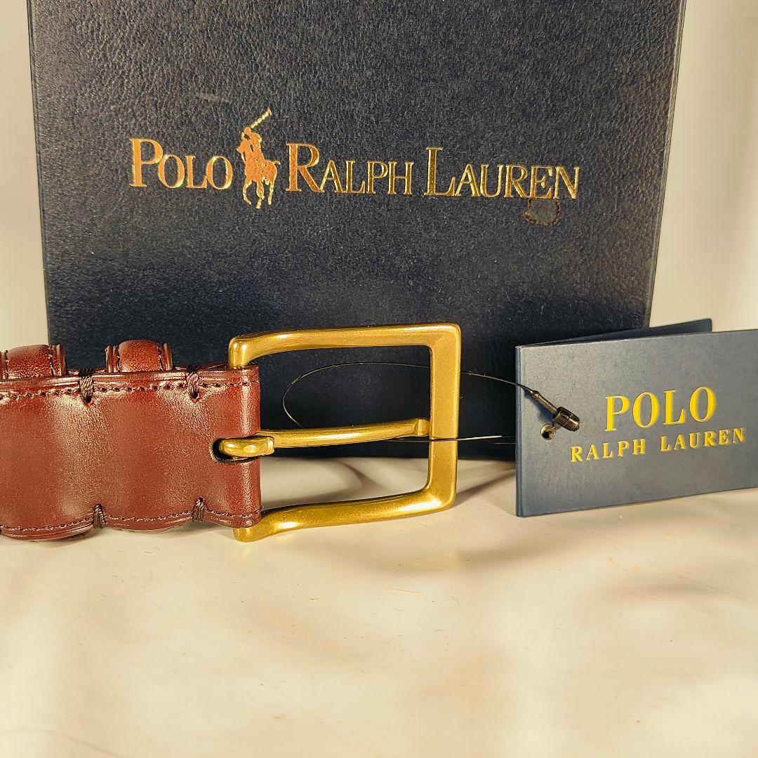 【新品 タグ付き】PRL RALPH LAUREN　高級カーフスキンドレスベルト