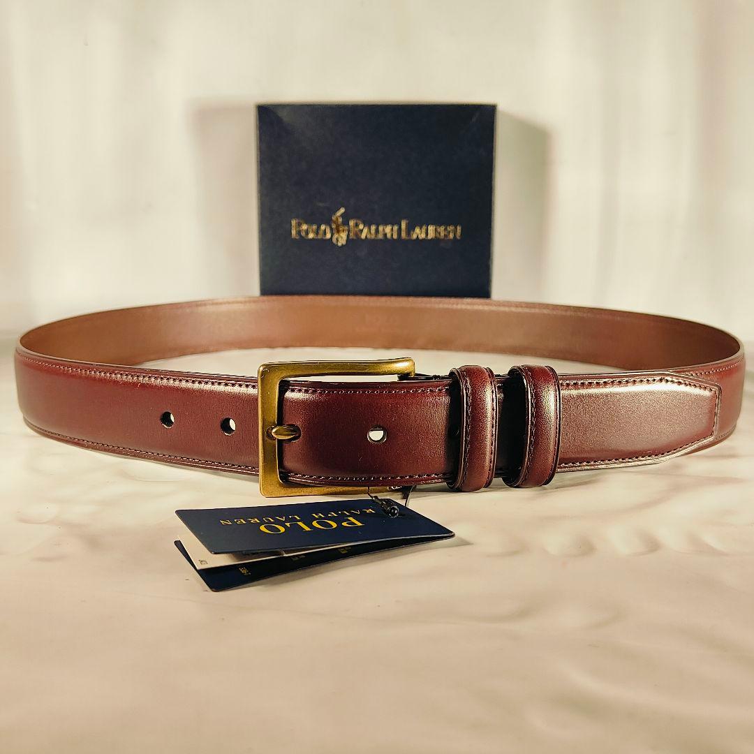 【新品 タグ付き】PRL RALPH LAUREN　高級カーフスキンドレスベルト
