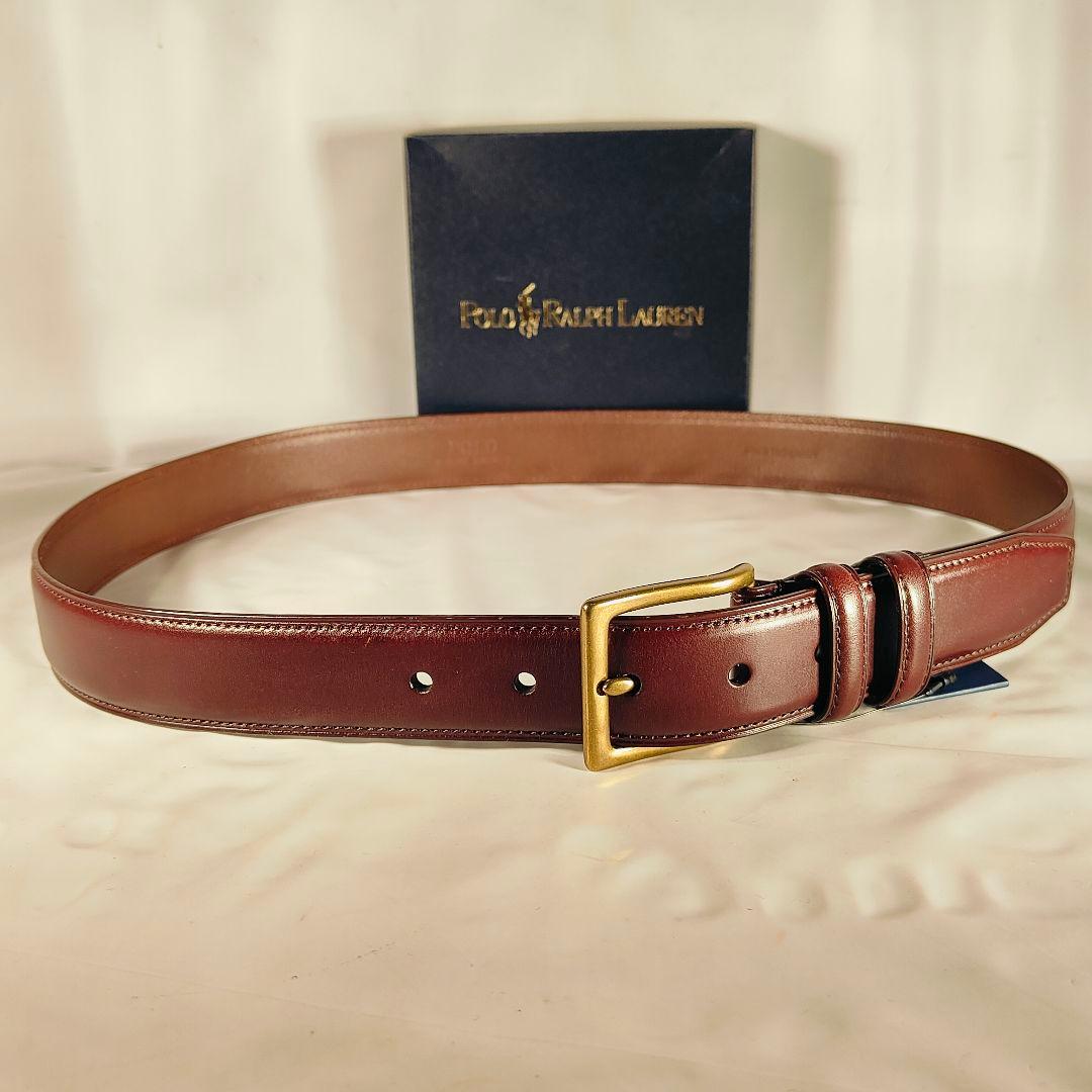 【新品 タグ付き】PRL RALPH LAUREN　高級カーフスキンドレスベルト
