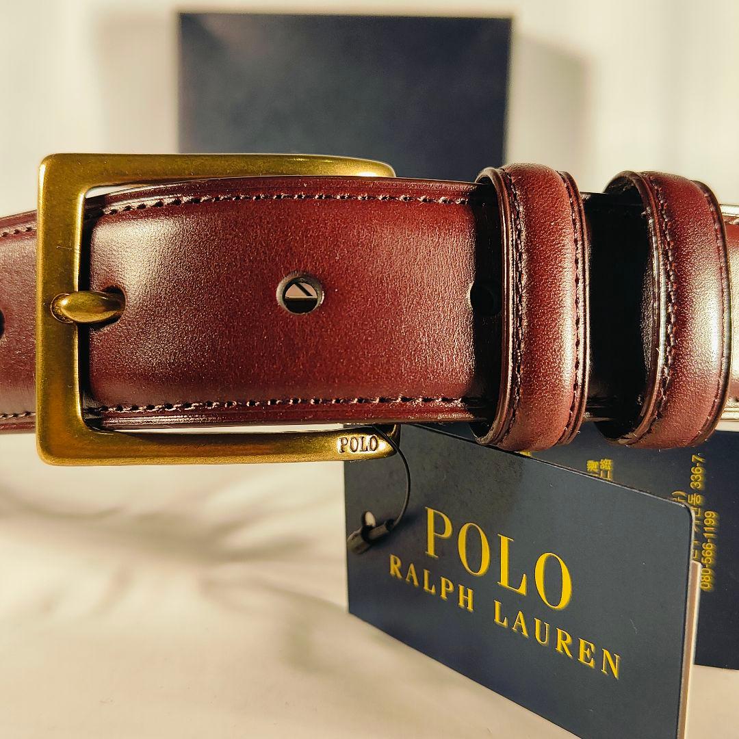 【新品 タグ付き】PRL RALPH LAUREN　高級カーフスキンドレスベルト