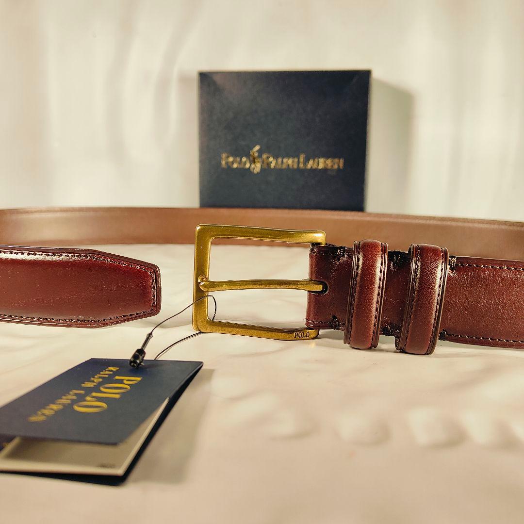 【新品 タグ付き】PRL RALPH LAUREN　高級カーフスキンドレスベルト