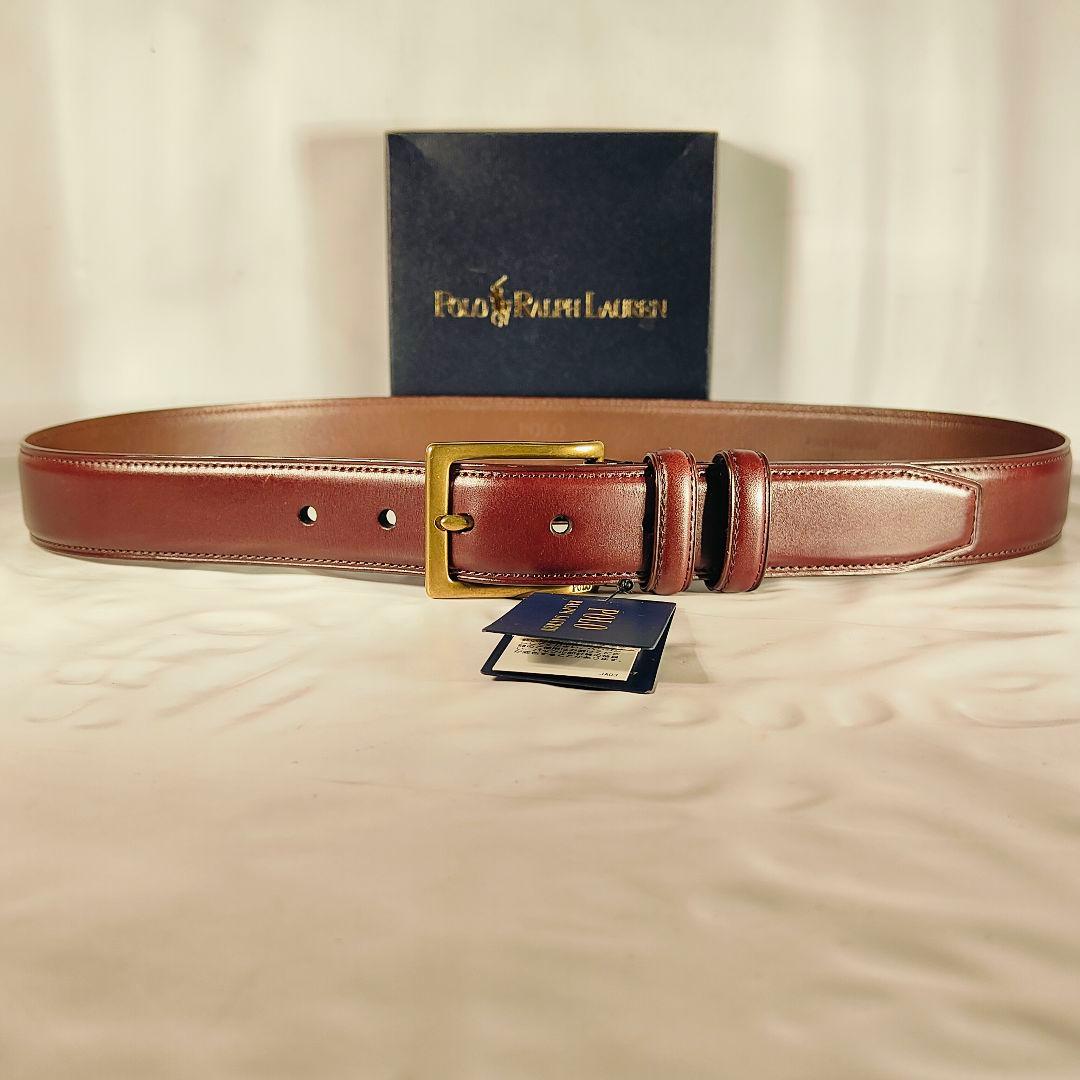 【新品 タグ付き】PRL RALPH LAUREN　高級カーフスキンドレスベルト