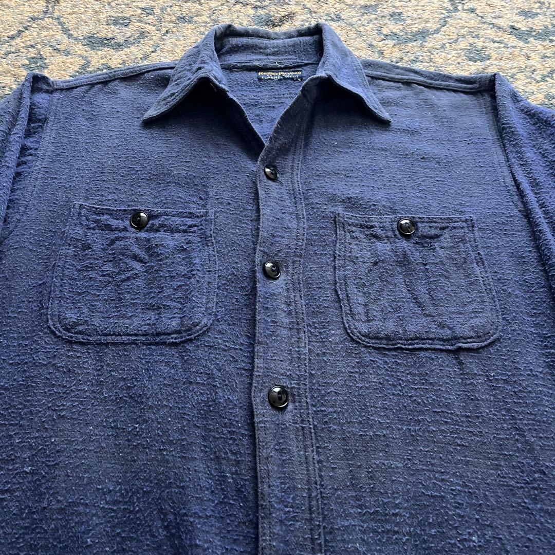 〜40s ROOMY RICHARD ネルシャツ マチ付き 無地 検30s50s