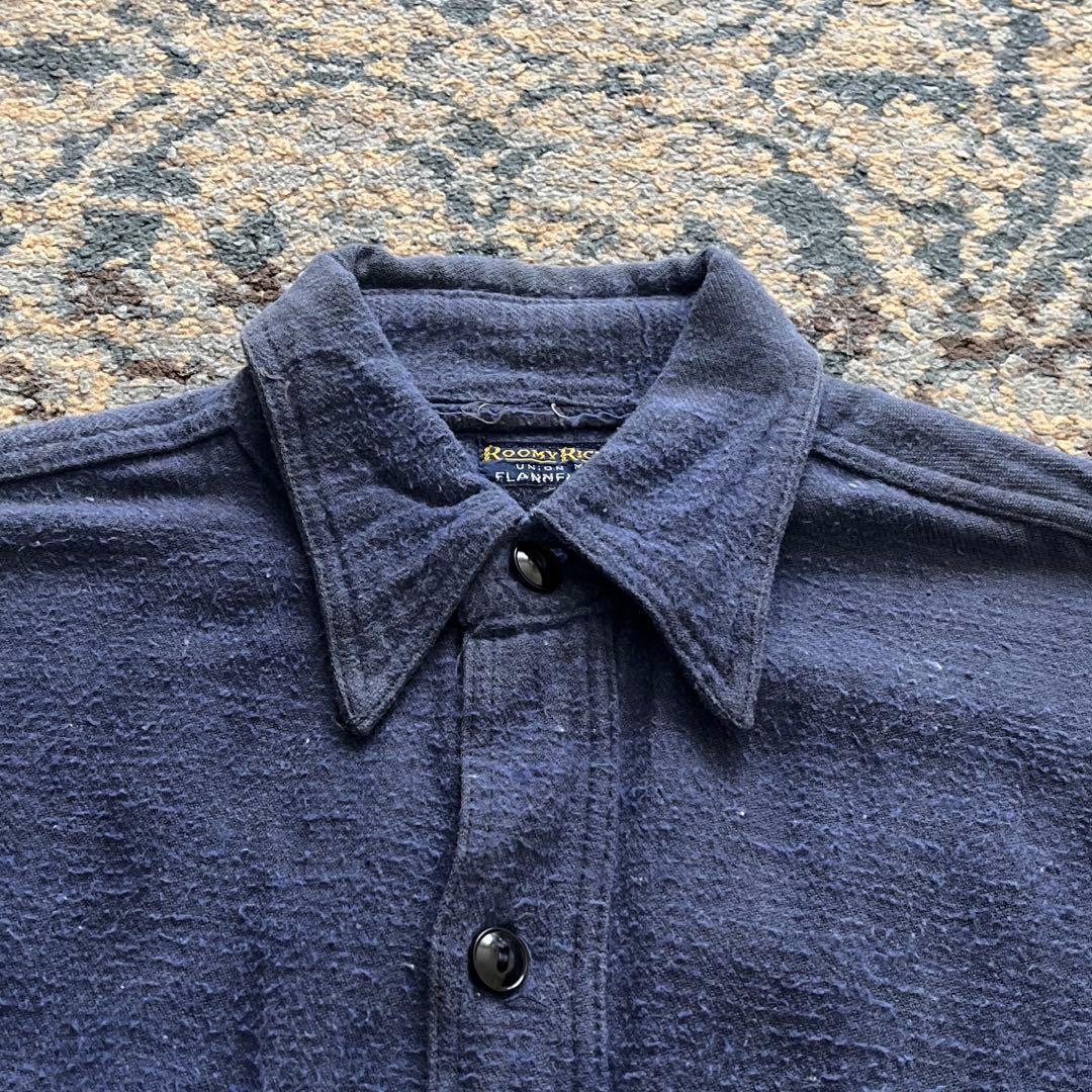 〜40s ROOMY RICHARD ネルシャツ マチ付き 無地 検30s50s