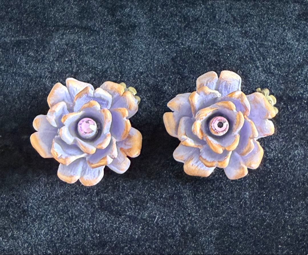 MICHAL NEGRINミハエルネグリン　お花リングイヤクリップ3点セット