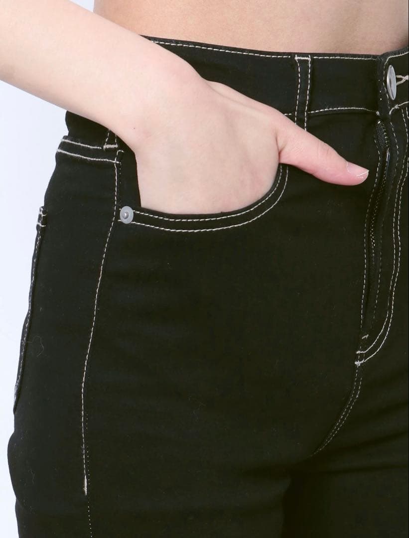 GYDA　ハイウエストワンウォッシュスキニーパンツ