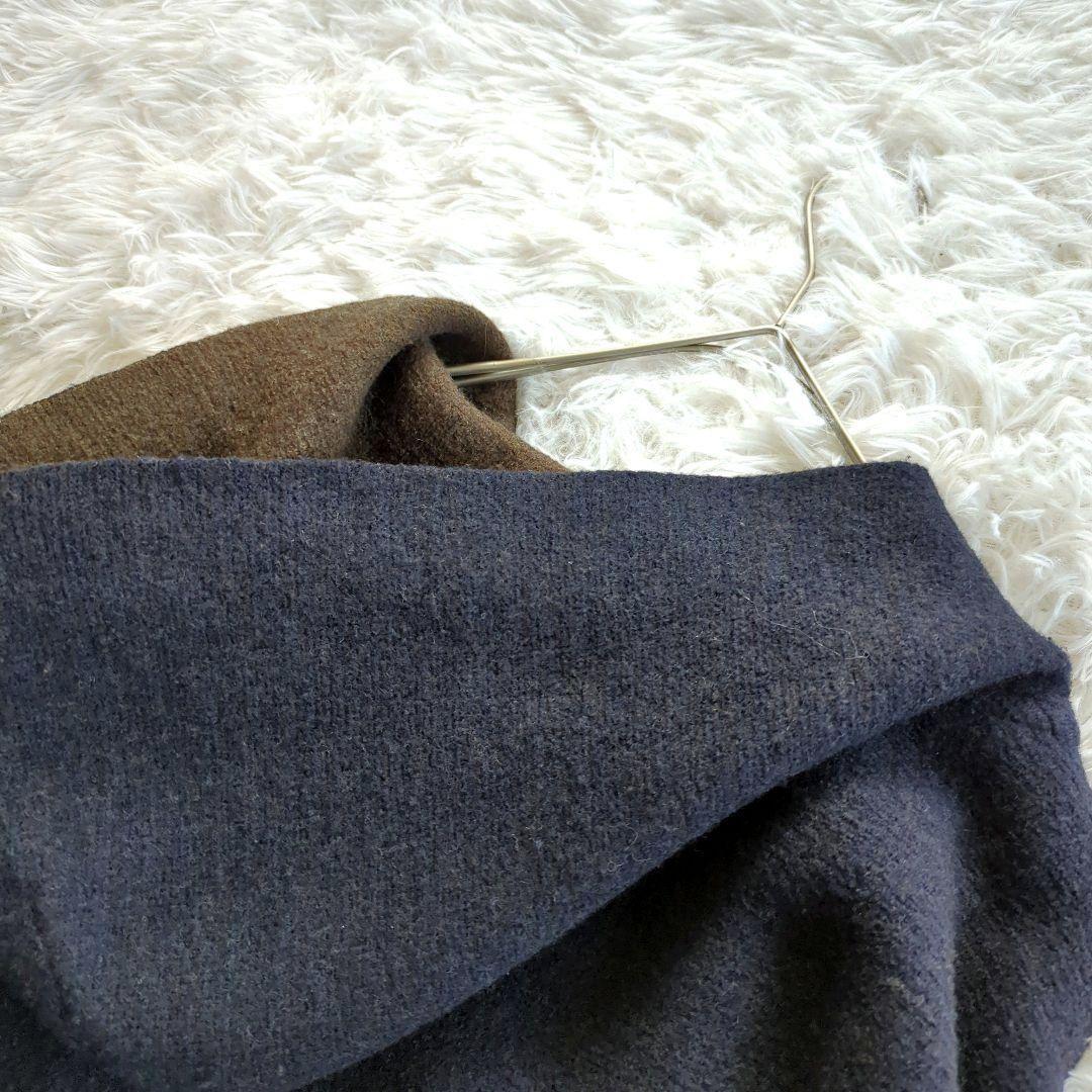 45R 圧縮ウール ダッフルコート バイカラー ゆったりサイズ 3(L)