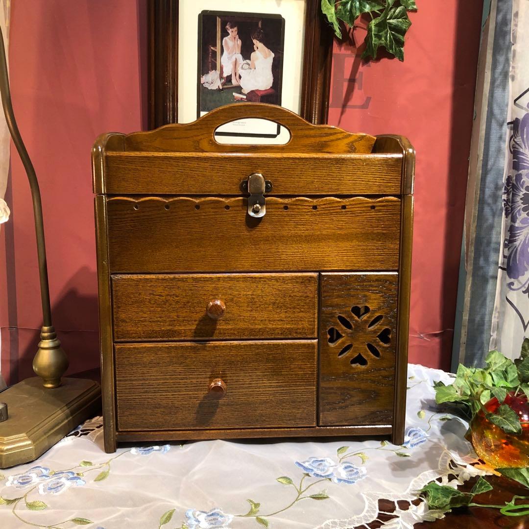 パリ雑貨屋　アンティーク小物入れ　メイクボックス