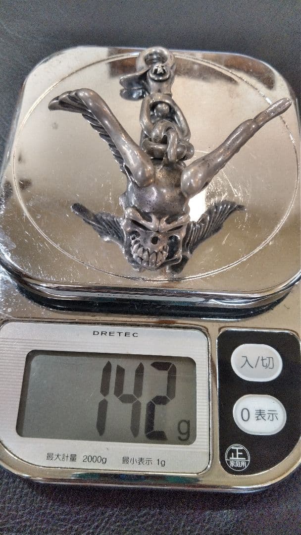 こ*ば様 THIRTEENDESIGNS ウイングスカルキーチェーン142g 9