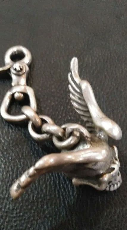 こ*ば様 THIRTEENDESIGNS ウイングスカルキーチェーン142g 9