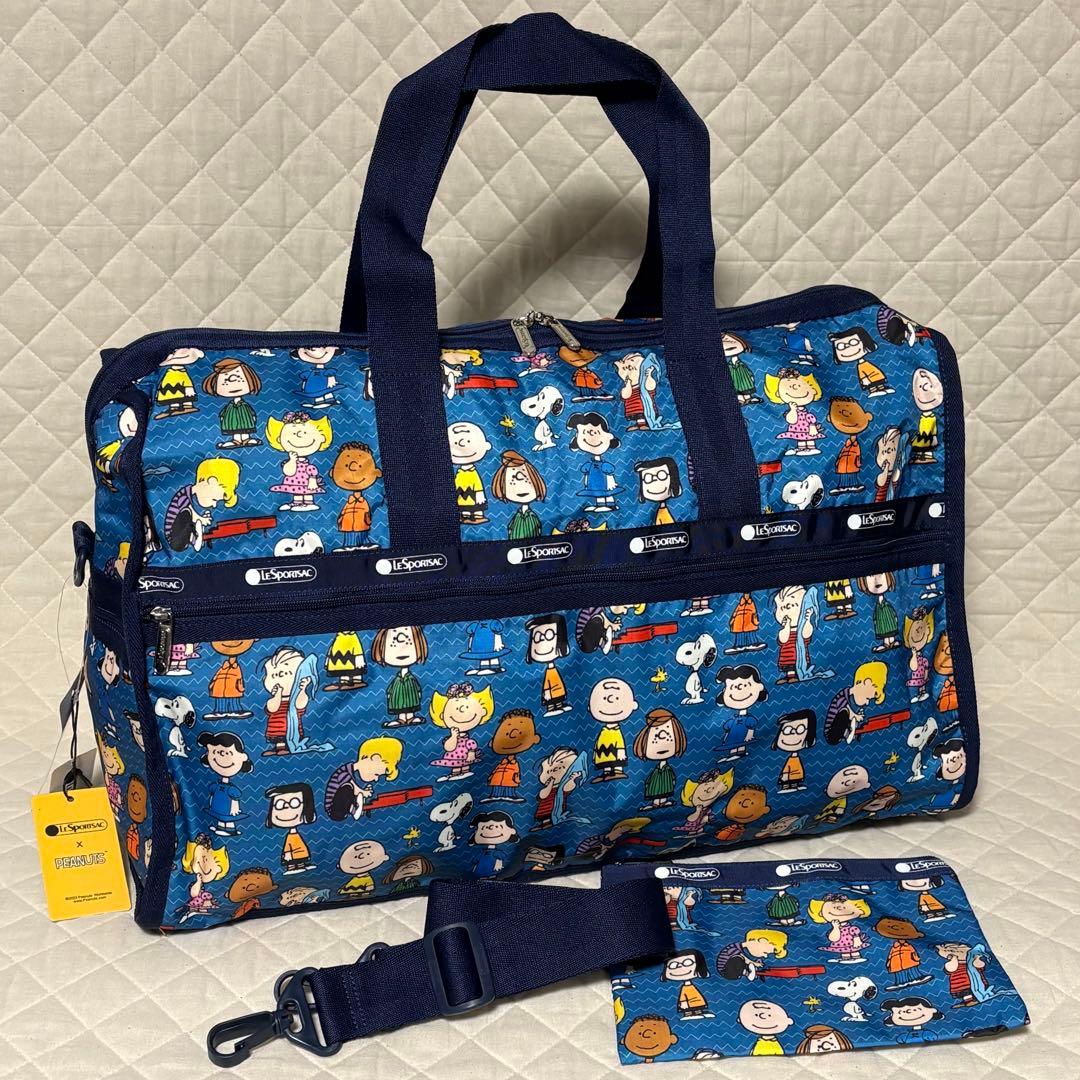 レスポートサック PEANUTS GANG スヌーピー ボストンバッグ　ラージ