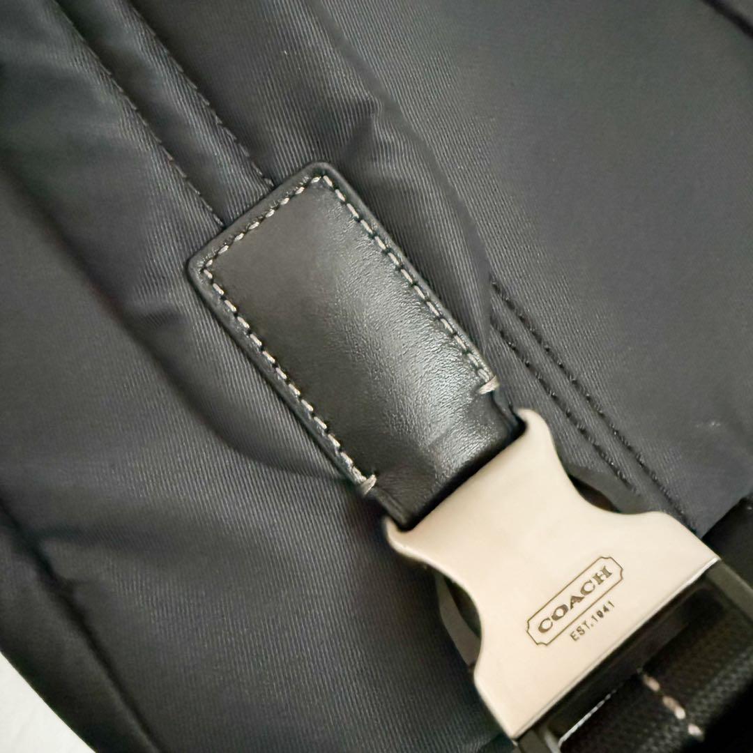 新品級COACHコーチヴァリック ダッフル バックパック／ボディバッグ ブラック