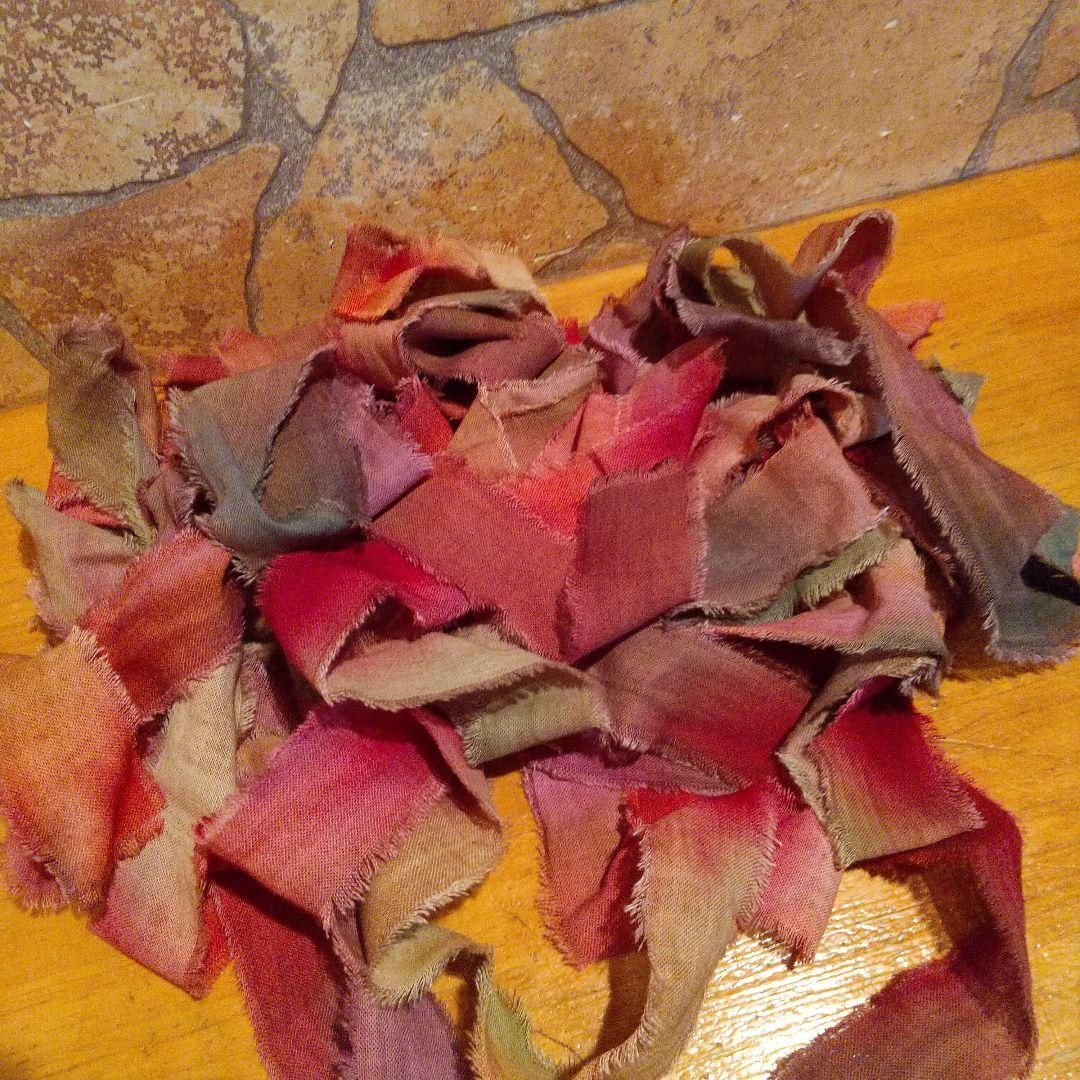 ①pagu_pagu_8。ジャンクジャーナル素材フリンジ加工裂き布リボン