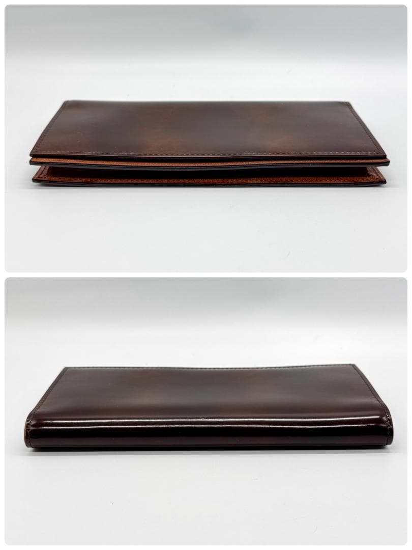 美品 dunhill ダンヒル 二つ折り 長財布 札入れ レザー 箱付き