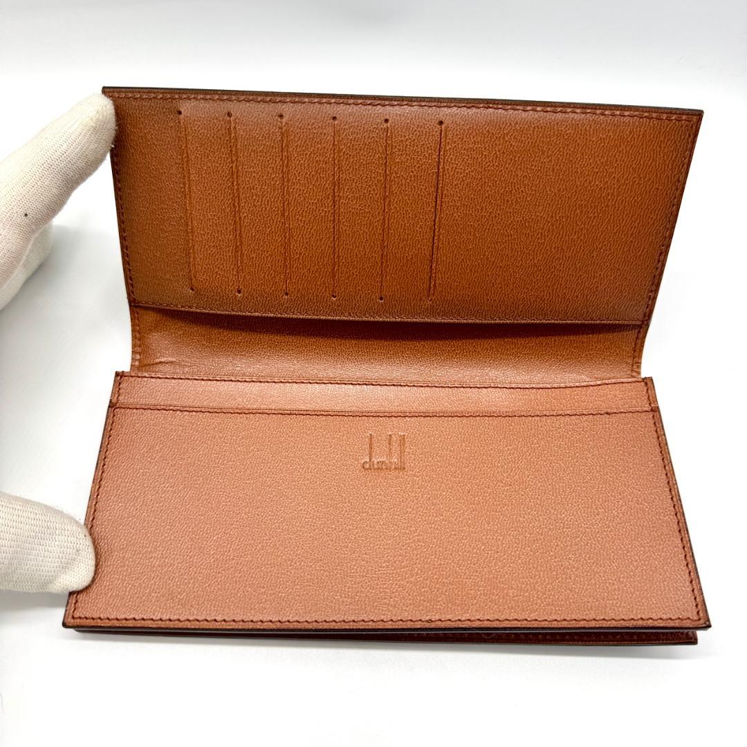 美品 dunhill ダンヒル 二つ折り 長財布 札入れ レザー 箱付き