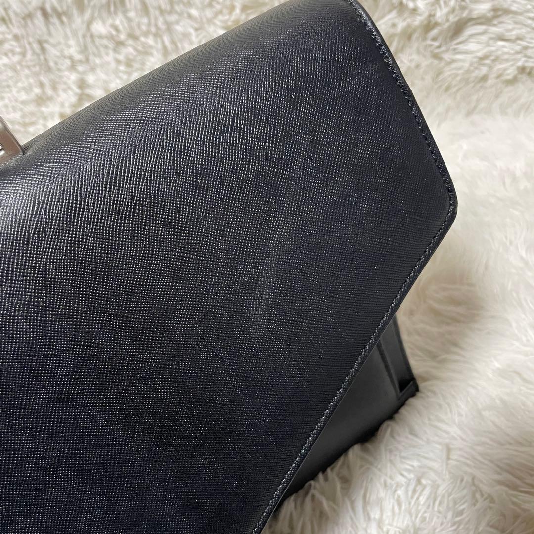 【美品】Burberry バーバリー　ビジネスバッグ　サフィアーノレザー　黒