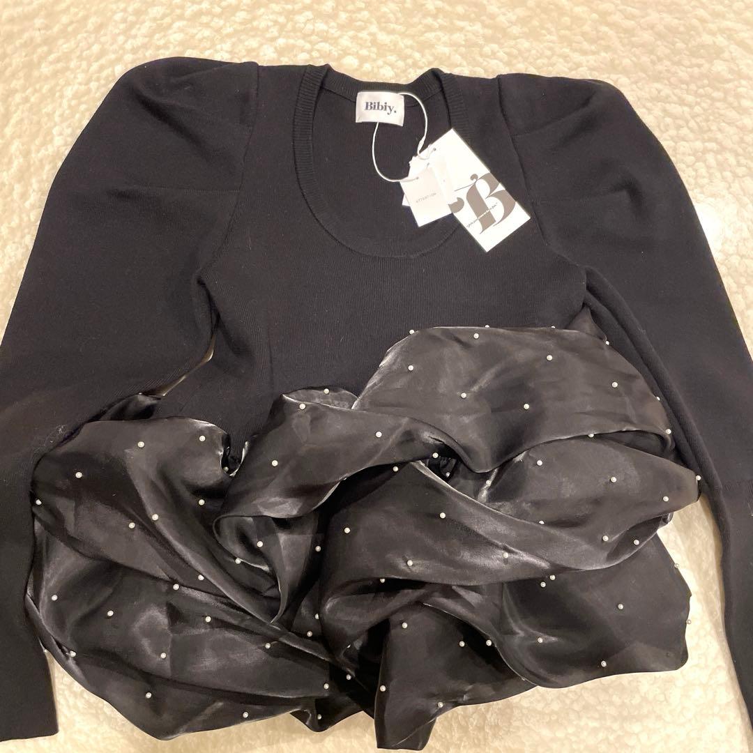 【正規品　新品】BIBIY. AMELIE PEPURAMU KNIT ブラック