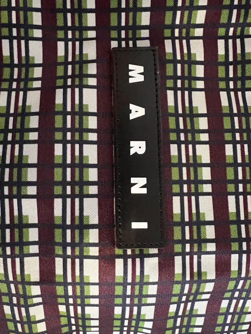 【未使用】MARNI チェック柄エコバッグ 新品タグ付き