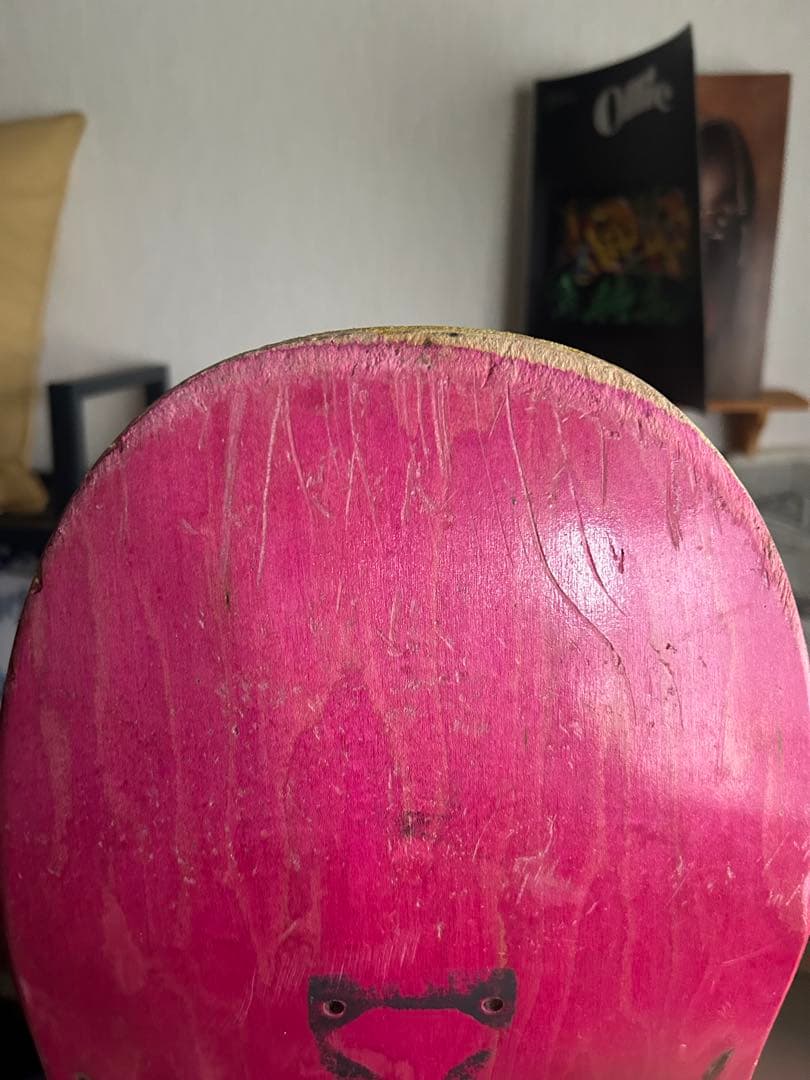 HOCKEY スケートボードデッキ ピンク 写真付き 使用感あり